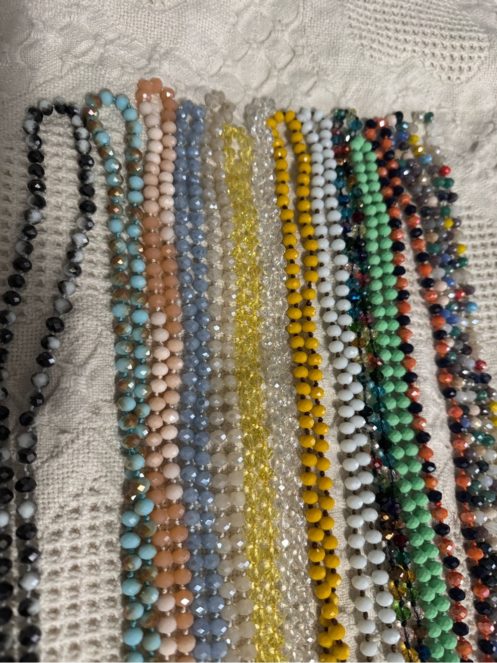 Multicolor Beaded long necklaces 14 total- Women's Jewelry
